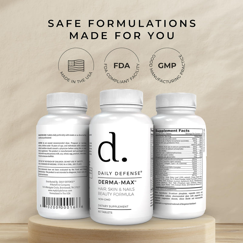 Collagen Supplements for Women - Hair Skin and Nails Vitamins with Biotin and Collagen, Calcium & More for Healthy Hair, Healthy Nails & Healthy Skin - Hair Vitamins for Men & Women