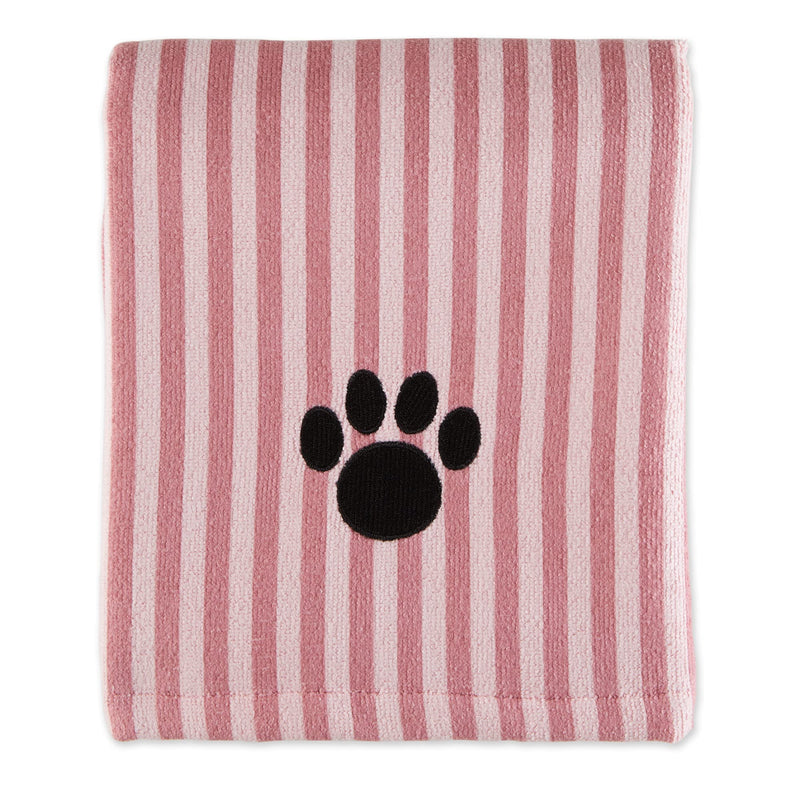 Bone Dry Pet Grooming Towel Collection Absorbent Microfiber X-Large, 41x23.5", Striped Rose - BeesActive Australia