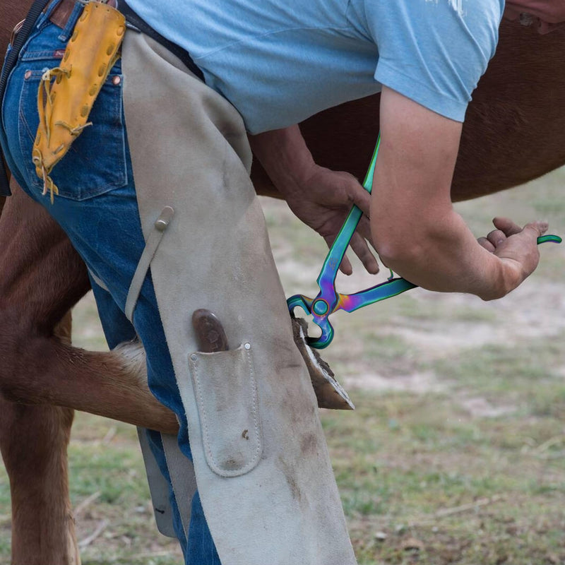Premium Farrier Hoof Nipper - Chrome Vanadium Steel, Spring-Loaded for Smooth Trimming - Ideal for Horses, Ponies, Goats, and Cows, Available in Vibrant Rainbow Colors, 10 Inches - BeesActive Australia