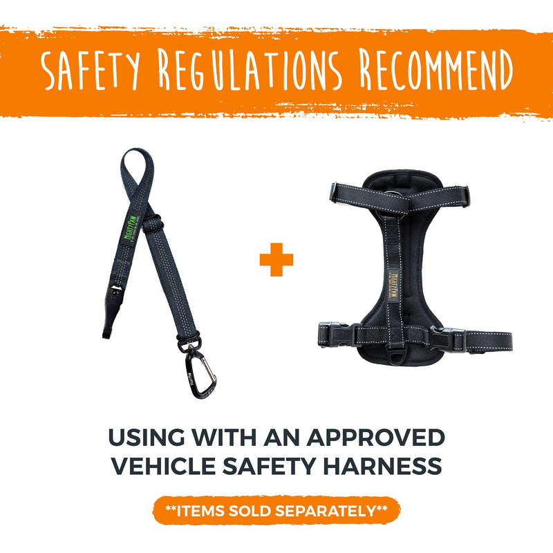 Mighty Paw Dog Seat Belt - Latch Bar Attachment Like A Child's Car Seat - Aviation Aluminum Carabiner - Adjustable Length for Both Large and Small Dogs - Tangle Free Design - Safe Travelling - BeesActive Australia