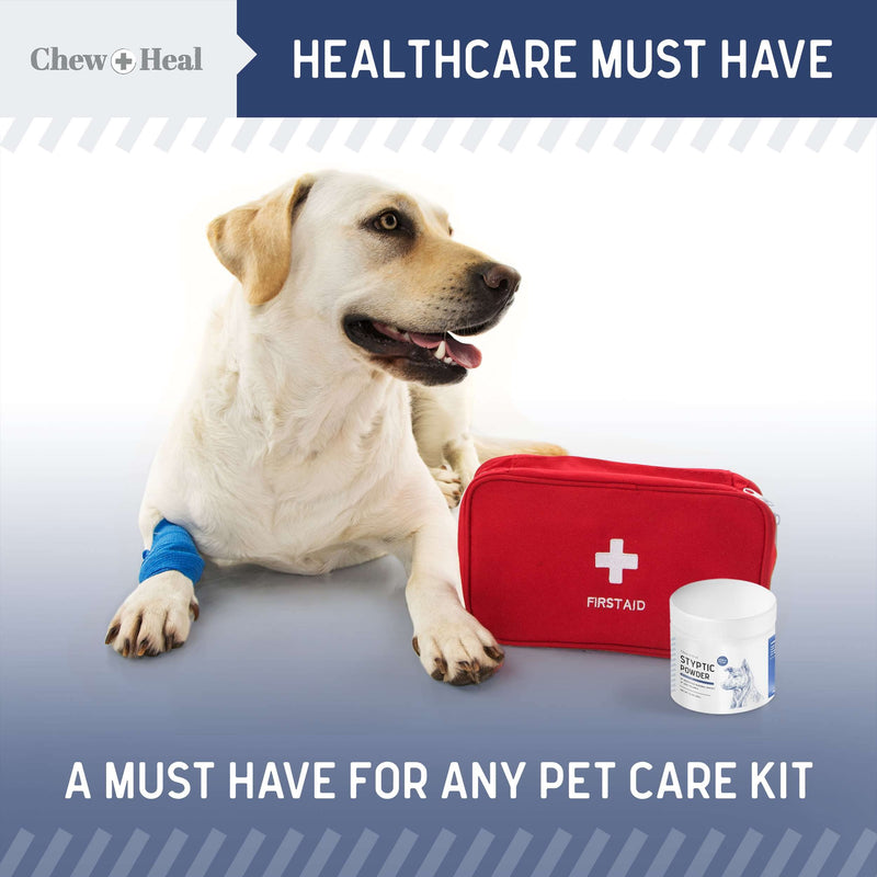 Chew + Heal Labs Styptic Powder for Dogs, Cats, and Other Animals - .5 oz - Quick Stop Bleeding Powder for Clipping Nails, and Other Minor Cuts - Blood Stop Powder - BeesActive Australia