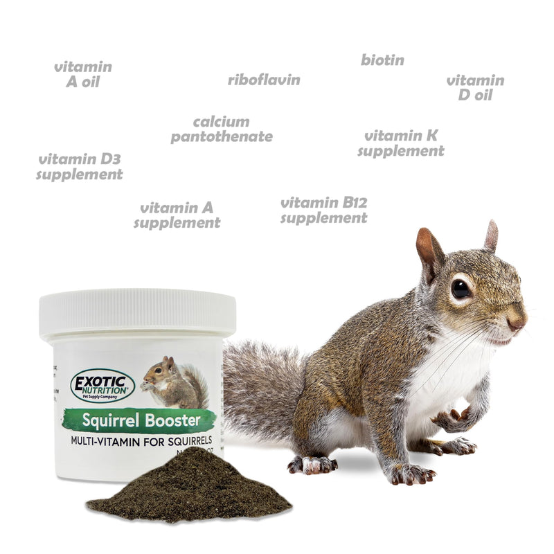 Squirrel Booster (2 oz.) - Complete Multivitamin - Powdered Vitamin & Mineral Supplement for Pet Squirrels - PawsPlanet Australia