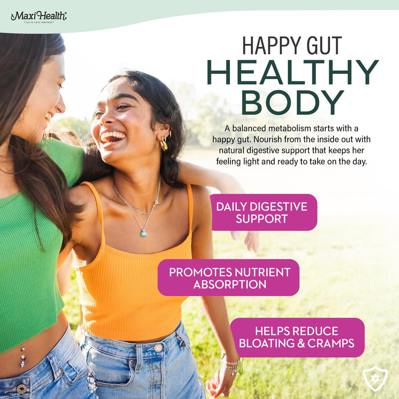Maxi Health® Teen Vitamins for Girls 12-17, Teen Multivitamin (120 Count) | D3, Iron, Calcium, Biotin & Zinc | Skin, Immune & Mood Support | Kosher | Non-GMO | Doctor Formulated