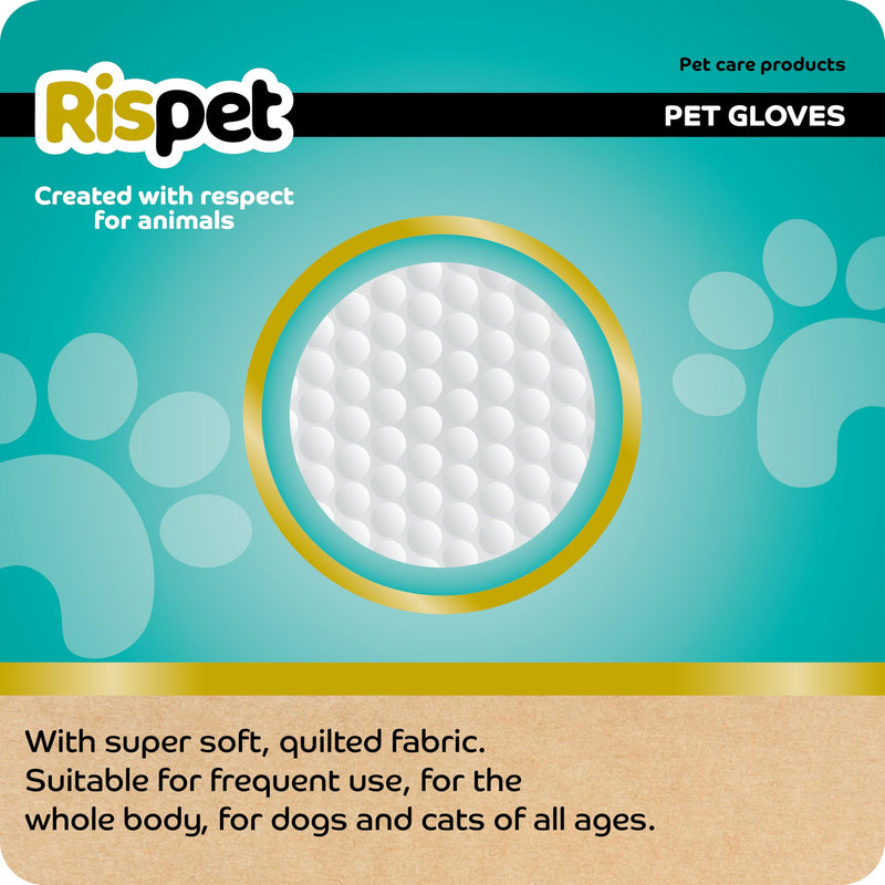 Rispet Disinfectant Glove Wipes for Cleaning Dogs, Cats and Pets, Removes Hair, Cleans and Deodorizes, Disposable Hygiene Gloves, 8 Gloves - BeesActive Australia