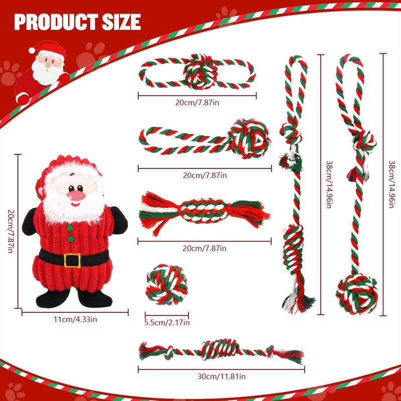 Dog Rope Toys,8 Pack Dog Chew Toys for Large Small Medium Dogs for Chewing Teething Clean Playing Training with Squeaky Toys - BeesActive Australia