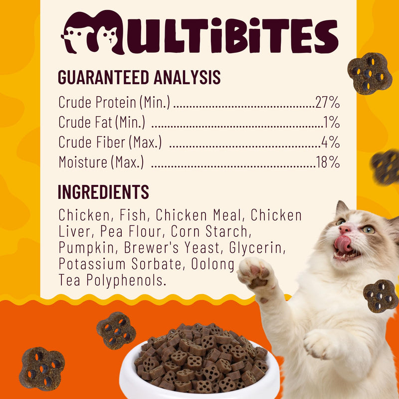 7.05 oz Soft Cat Dental Treats Cat Treats for Indoor Cats Chicken Flavor Pumpkin Added Cat Training Treats 7.05 Ounce (Pack of 1)