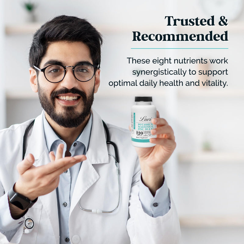 Potassium Magnesium Zinc Supplement, Glycinate 420mg, D3 K2, 120 Ct | Vegan capsules with vitamin B6 P-5-P, L-Theanine and BioPerine, bone, muscle and immune support, high absorption blend