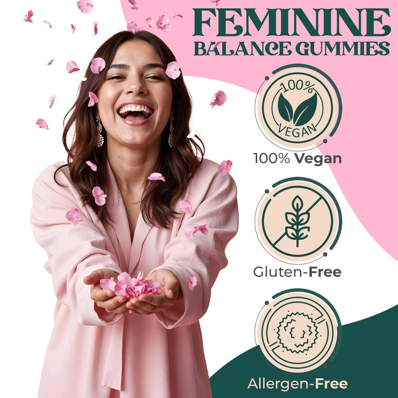 Feminine Balance Gummies - for Women’s Health & Wellness - Immune Support - Vegan, Gluten-Free - Hawaiian Pineapple (Pack of 2) Pack of 2