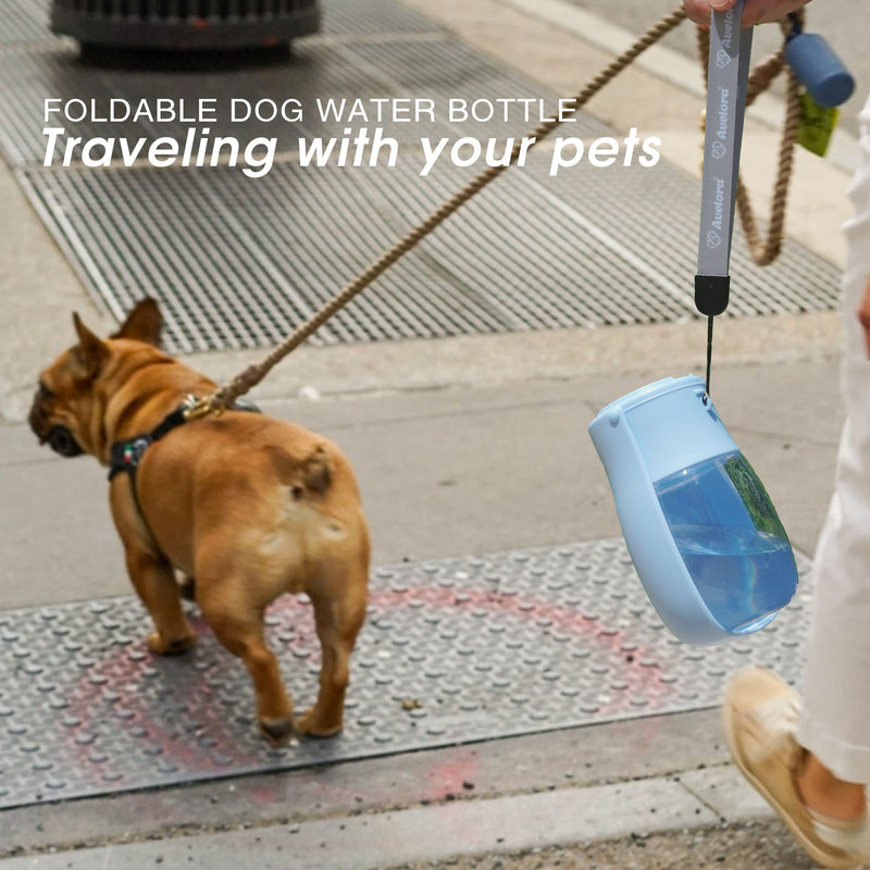 Foldable Dog Water Bottle,Portable Dog Water Dispenser,Outdoor Pet Water Bottle for Dog,Cat,Puppy,Walking,Hiking,Travel.Dishwasher Safe,Puppy Accessories,10oz 10oz Blue - BeesActive Australia