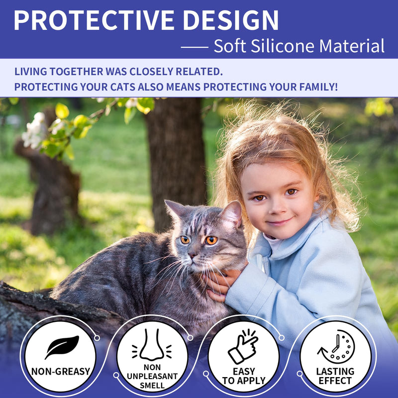 4 Pack Flea Collar for Cats, 32 Months Flea and Tick Prevention for Cats, Waterproof Cat Flea Collar, Natural Cat Flea and Tick Treatment, Adjustable Flea and Tick Collar for Cats Kittens(Blue&Pink) - BeesActive Australia