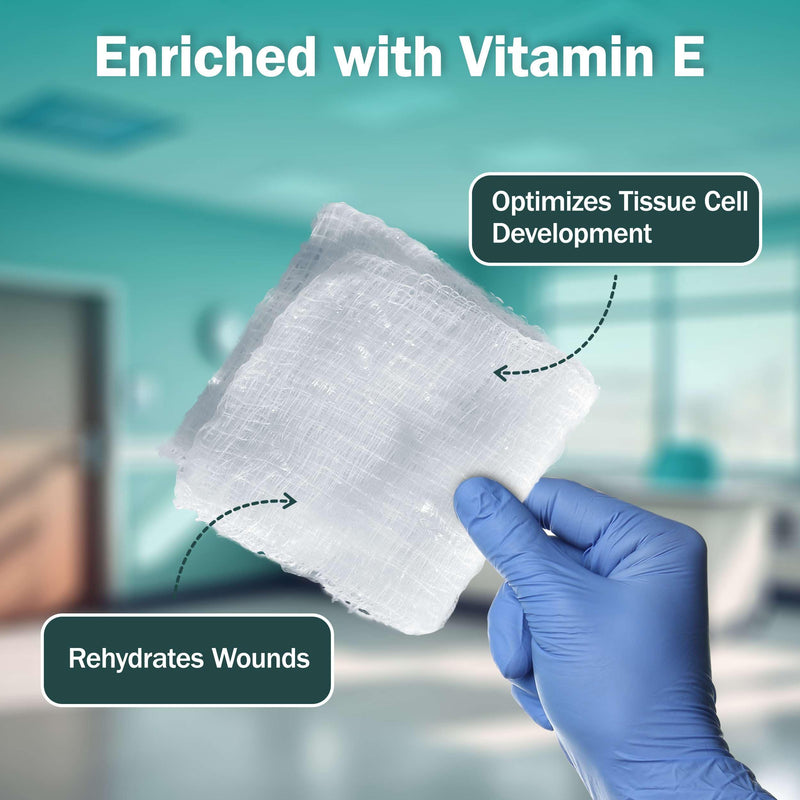 Hydrogel Wound Dressings - 15 Burn Gel Pads for Burns, Minor Wounds, and More - 4x4 Burn Bandages with Hydrogel and Vitamin E - Good for Medical Facilities, First Aid Kits, and Nursing Homes