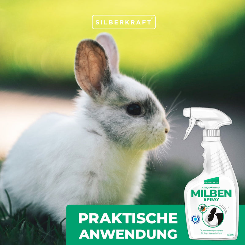 Silberkraft mite spray rabbit/rabbit 500 ml, reliable mite protection for hares, rabbits and other rodents, efficient and guaranteed helpful anti-mite agent - BeesActive Australia