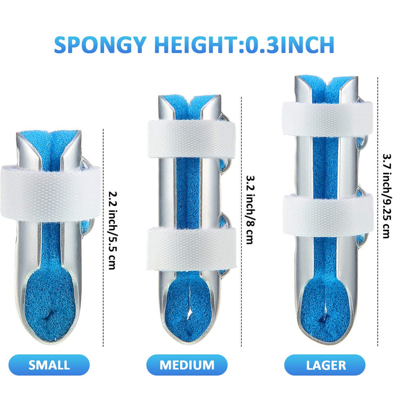 BBTO 6 Pieces Finger Splints Metal Finger Support Finger Stabilizer for Adults and Children Finger Knuckle Joint Fixation, 3 Sizes (Blue)