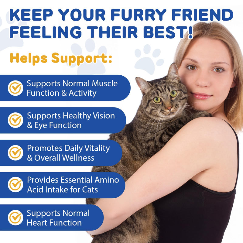 Taurine Drops for Cats – Liquid Taurine Supplement for Eyesight, Heart, Muscle & Immune Support, Promotes Digestion & Absorption, Essential Amino Acid for Daily Vitality & Wellness – 2 fl oz