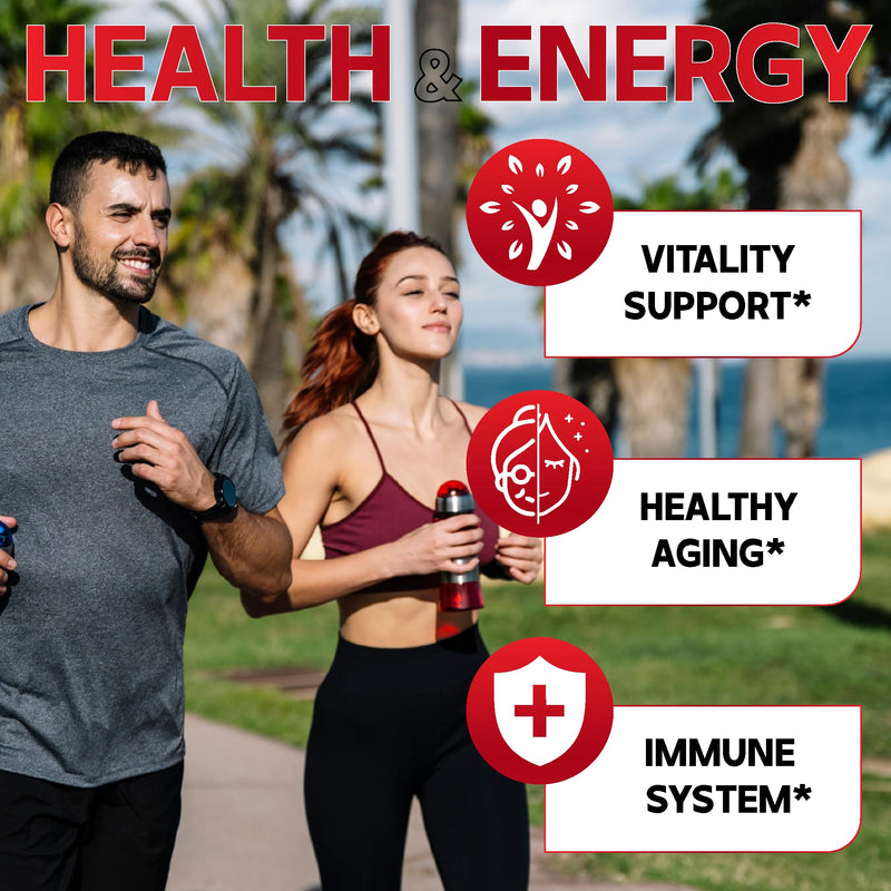 DEDICAD NAD Supplement with Nicotinamide Riboside, Trans-Resveratrol, Quercetin - Cellular Energy & Repair, Vitality, Healthy Aging - 60 Count 60 Count (Pack of 1)