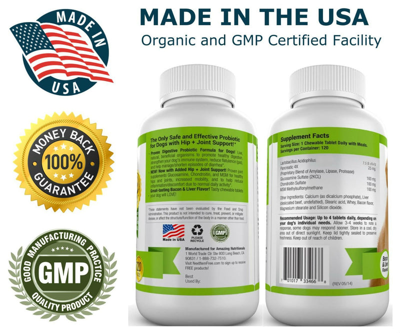 Probiotics for Dogs and Cranberry Bundle - UTI Prevention, Immune Support, Digestive Health, Incontinence, Gas and Diarrhea Elimination