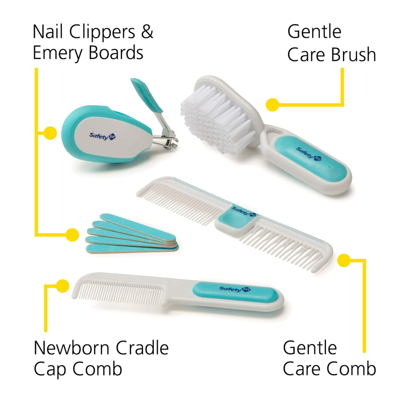 Safety 1st Deluxe Baby Healthcare and Grooming Kit, Arctic Blue, Newborn Baby Essentials, One Size, 25 Pieces 25 Piece Set