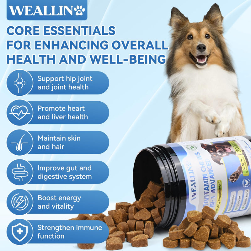 WEALLIN Dog Vitamins & Joint Supplement for Dogs