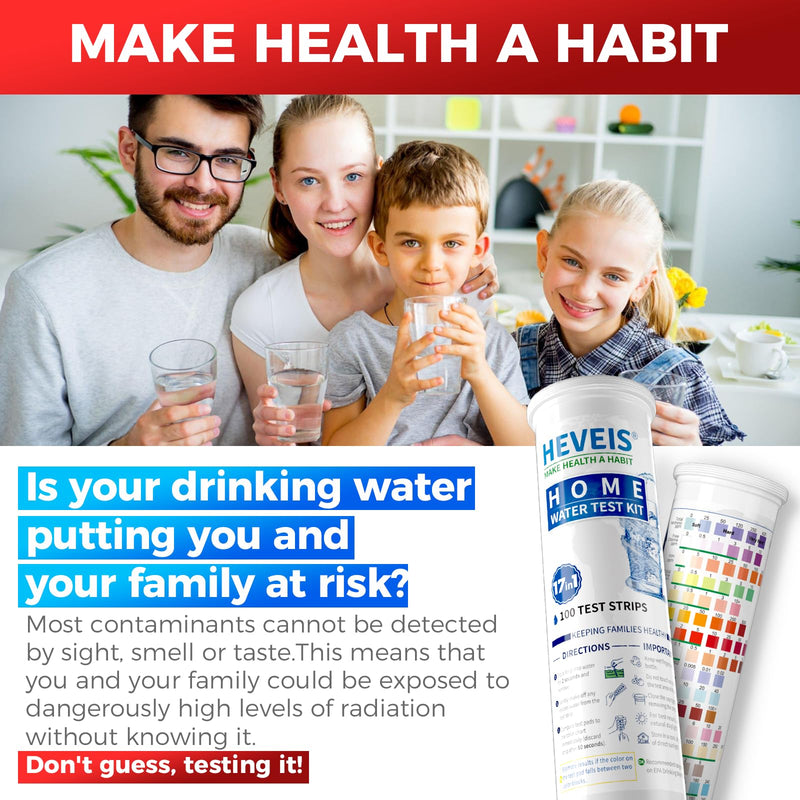 21-in-1 Home Water Test Kit for Drinking, Tap & Well Water - Easy to Read Blue