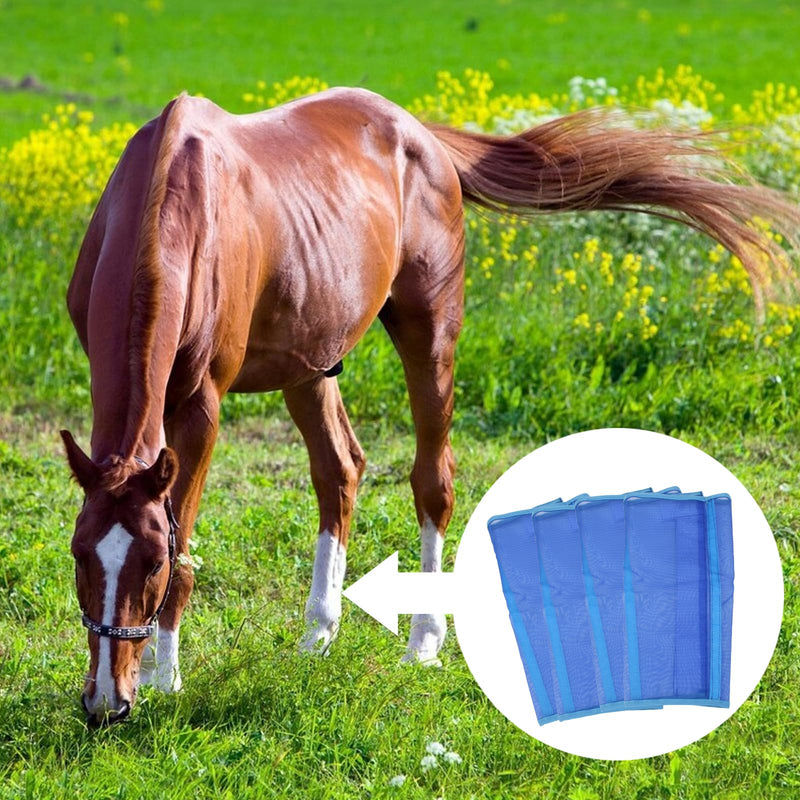 10 Pcs Horse Supplies 8 Pcs Mesh Fly Boots and 2 Pcs Horses Fly Masks with Ears Set, Fly Masks with Ears Smooth, Protective Breathable Mesh Horse Leggings for Preventing Painful Fly Bites - BeesActive Australia
