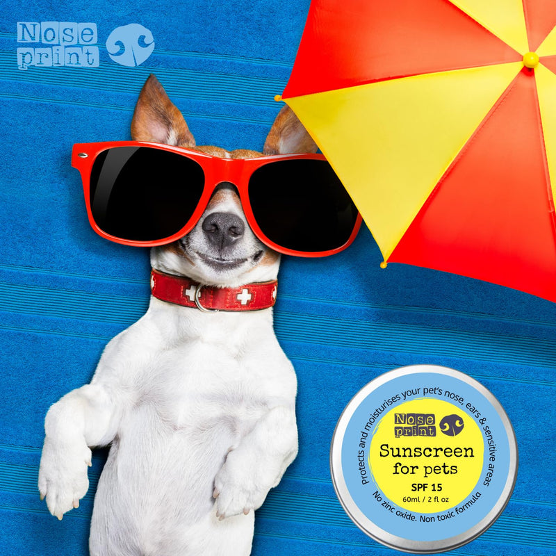 SPF 15 Sun Protection Balm For Pets 60 ML in Tin | Moisturising Sunscreen For Dogs And Cat Non-Toxic Formula | After Sun Moisturiser (Bundle spf15+natural paw balm 30ml)