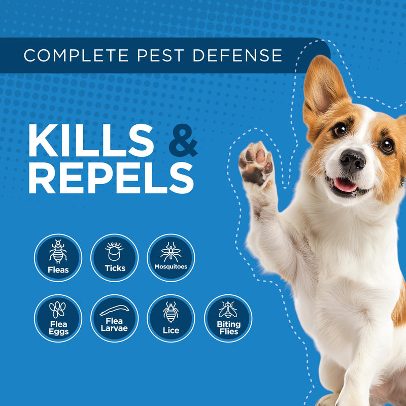 TevraPet Activate II Flea and Tick Prevention for Dogs | 4 Count | Medium Dogs 11-20 lbs | Topical Drops | 4 Months Flea Treatment (Pack of 2) Medium 11-20 lbs (Pack of 2)