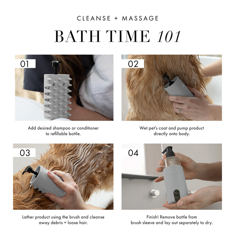Tweezerman Dog and Cat Pet Shampoo and Conditioner Bath Brush - BeesActive Australia