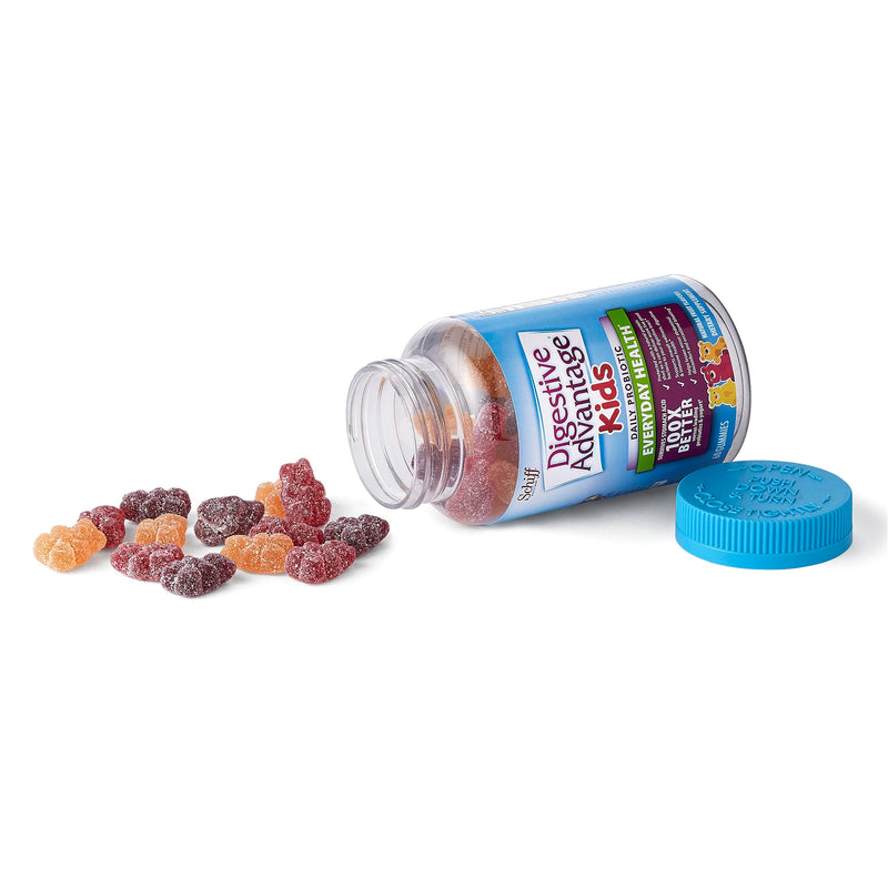 Digestive Advantage Daily Kids Probiotics - 2X 80ct Fruit Flavor Gummies natural fruit flavours 80 Count (Pack of 2)