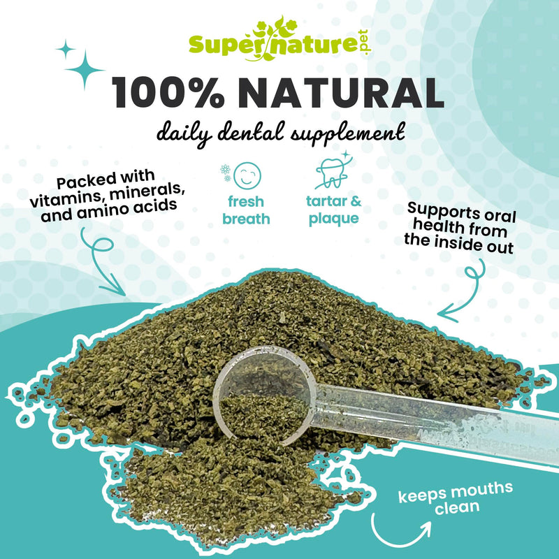 Supernature Plaque Remover for Dogs 60g | 100% Natural Dental Care, Reduces Plaque & Tartar, Promotes Fresh Breath, Oral Health Support, No Toothbrush