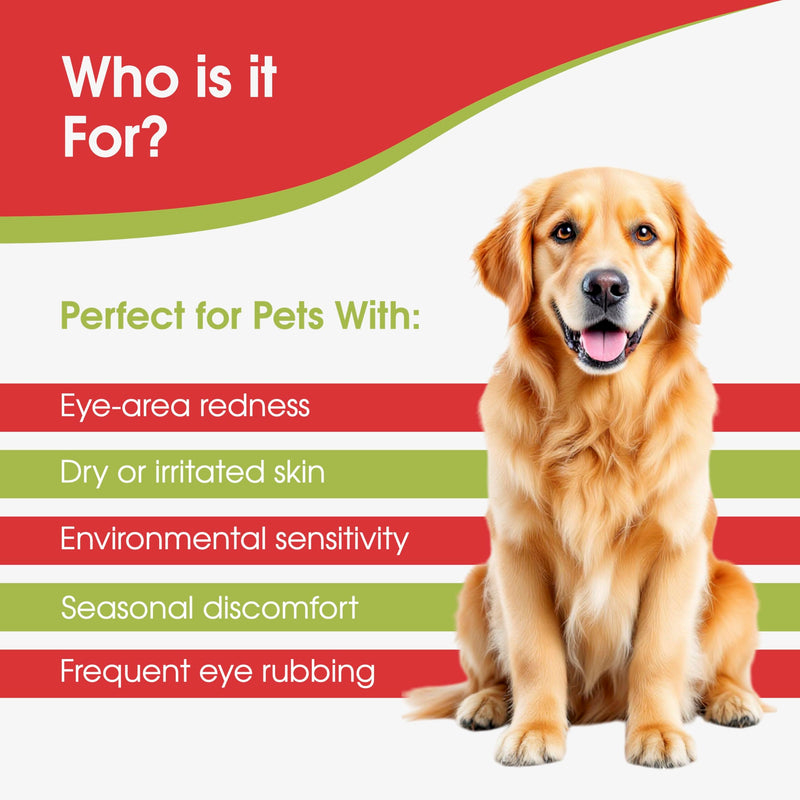 SHEVAT VITAMINS Pet Eye Relief Cream – Soothes Irritation & Moisturizes Dry Eyes – Dog Eye Cream, Cat Eye Ointment, and Pet Eye Care for Dogs, Cats & Horses – 7g Tube
