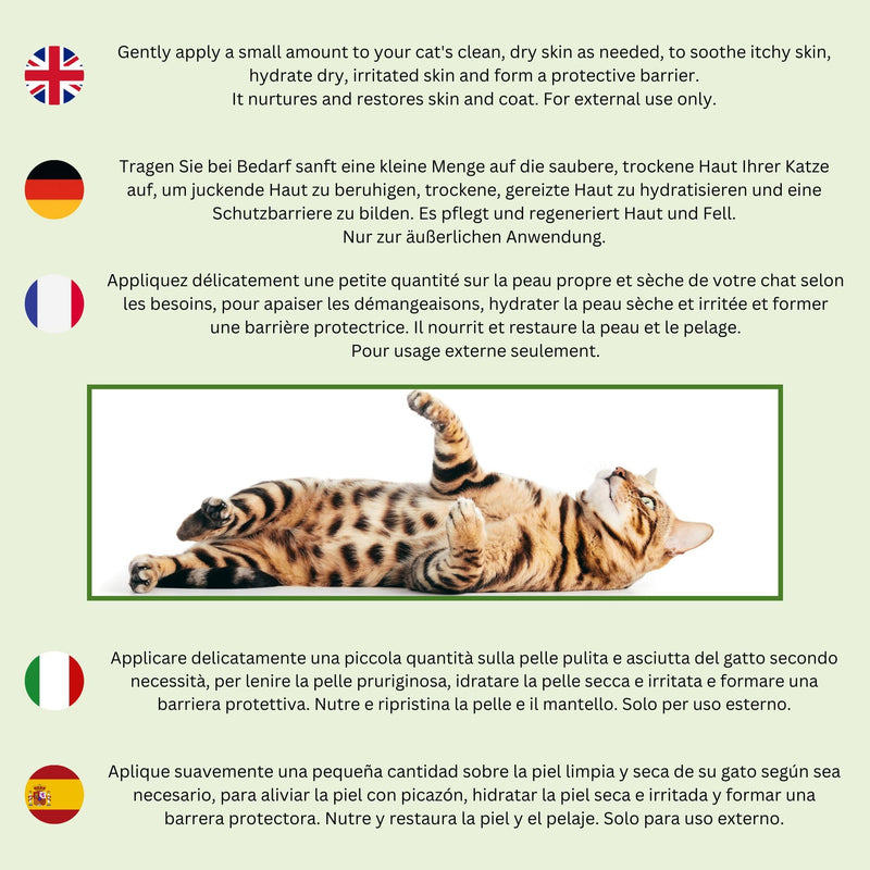 NATURE'S INTERVENTION 100% Natural Soothing Balm for Cats – 50ml – Essential Oil-Free – Beeswax, Shea & Chamomile – Gentle Paw & Skin Butter – Lick-Safe & Non-Toxic – Recyclable Aluminium Jar