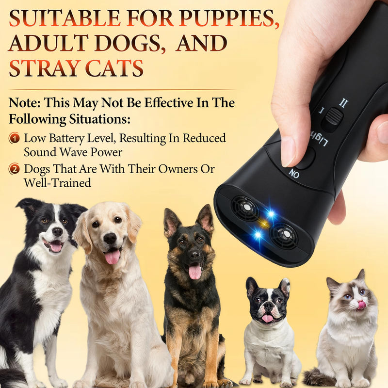 Anti Barking Device for Dogs, Ultrasonic Dog Bark Deterrent & Trainer - Stop Excessive Barking, Pet Training Tool with LED Light, Sonic Emitter for Puppies & Dogs Behavior Training