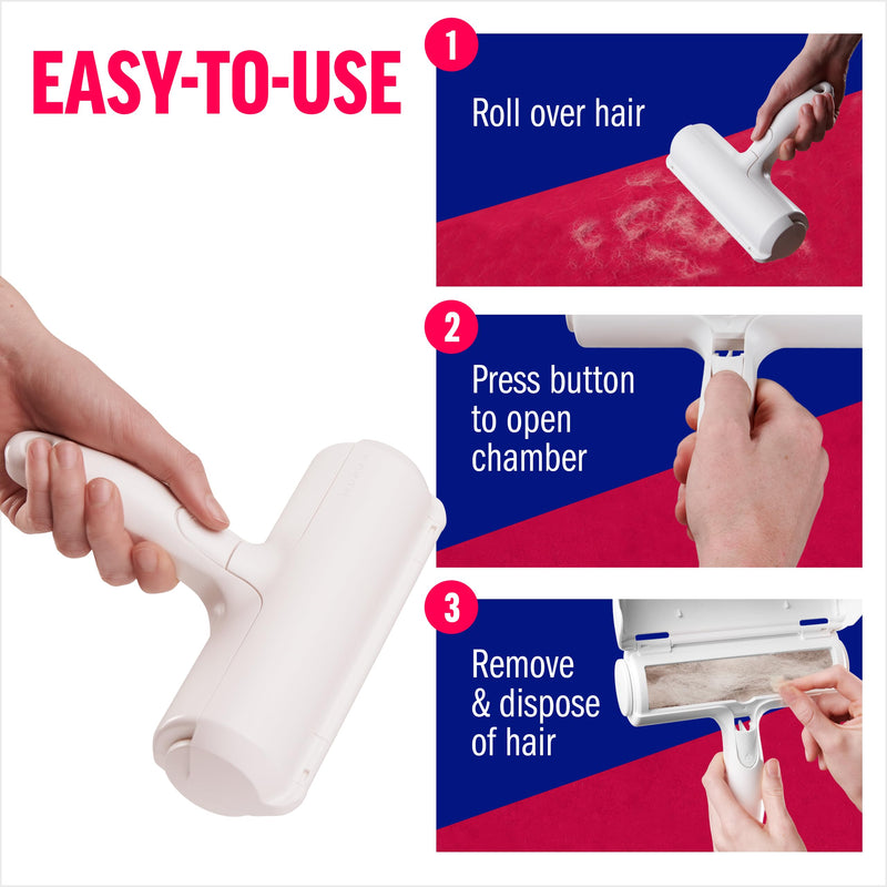 ChomChom Roller & Detailer Bundle - Pet Hair Remover and Reusable Lint Roller - ChomChom Cat and Dog Hair Remover for Furniture, Couch, Carpet, Clothing and Bedding - Multi-Surface Fur Removal Tool Black Detailer - BeesActive Australia