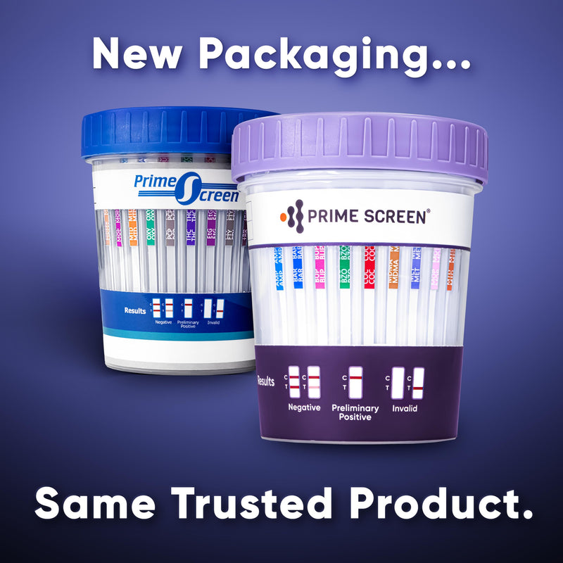 Prime Screen® Multi-Drug Urine Test Cup - 12 Panel Drug Test - Instant Testing Marijuana (THC),OPI,AMP, BAR, BUP, BZO,COC, mAMP, MDMA, MTD, OXY, PCP - [5 Pack] 5 - BeesActive Australia