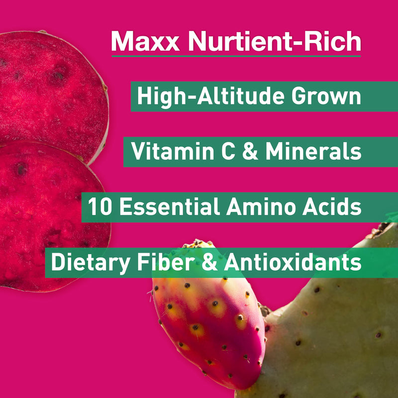 Red Nopal Cactus Capsules - Organic Prickly Pear Fiber, Vitamins, Antioxidant, Metabolic Support, No Added Sugar, Non-GMO, Gluten Free (180 Veggie Capsules)