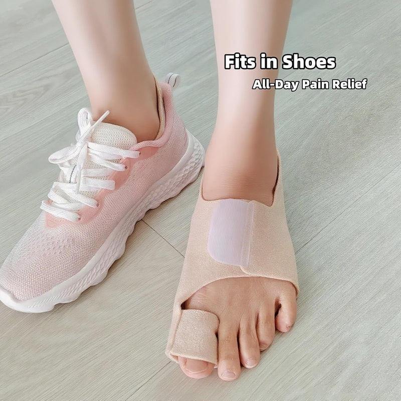 Bunion Corrector Support Brace: Pain Relief & Foot Alignment for Women & Men, 1 Pair for Day & Night Use Spandex 2 Built-in Springs