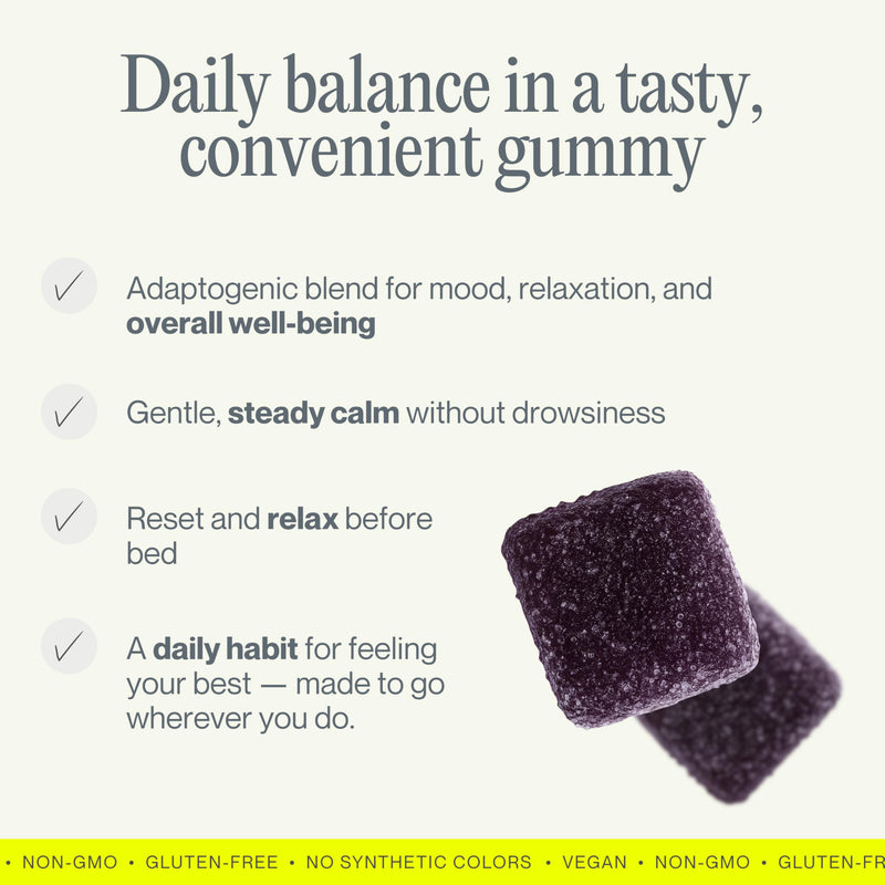 PROXY Just Chill Calm Gummies with Ashwagandha Magnesium, 30 Count | With ashwagandha, magnesium, L-theanine, lemon balm & passionflower for daily calm, stress, relaxation and mood support
