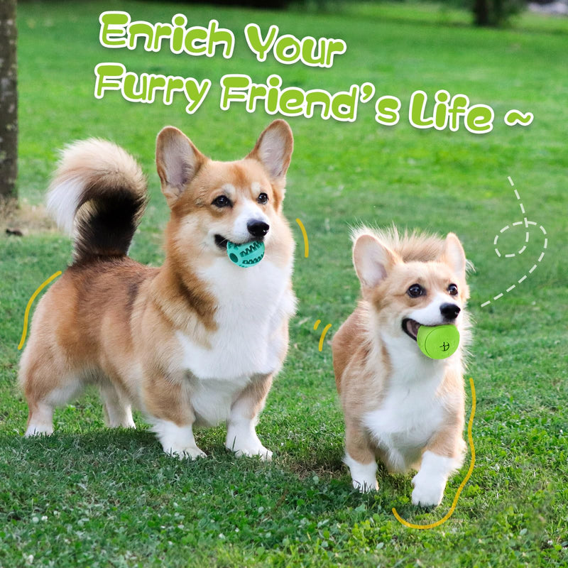 HIPPIH Dog Puzzle Toy 2 Pack, Interactive Dog Toys for Treat Dispensing, Durable Puppy Toys for Teething, Dog Treat Ball for Teeth/Slow Feeder/IQ Training/Playing, Blue-2.75‘’, Green-3.14‘’ Green+Blue - BeesActive Australia