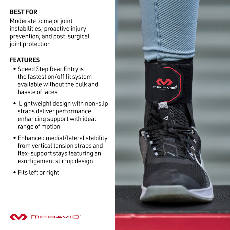 McDavid Ankle Brace, Low Profile Lace-Free Phantom Ankle Braces for Men Basketball and more. Lightweight Design, Advanced Strapping & Flex-Support Medium/Large (Pack of 1) - BeesActive Australia