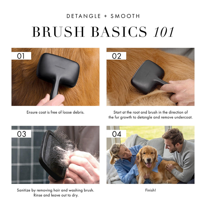Tweezerman Dog and Cat Grooming Slicker Brush for Large Pets Black - BeesActive Australia