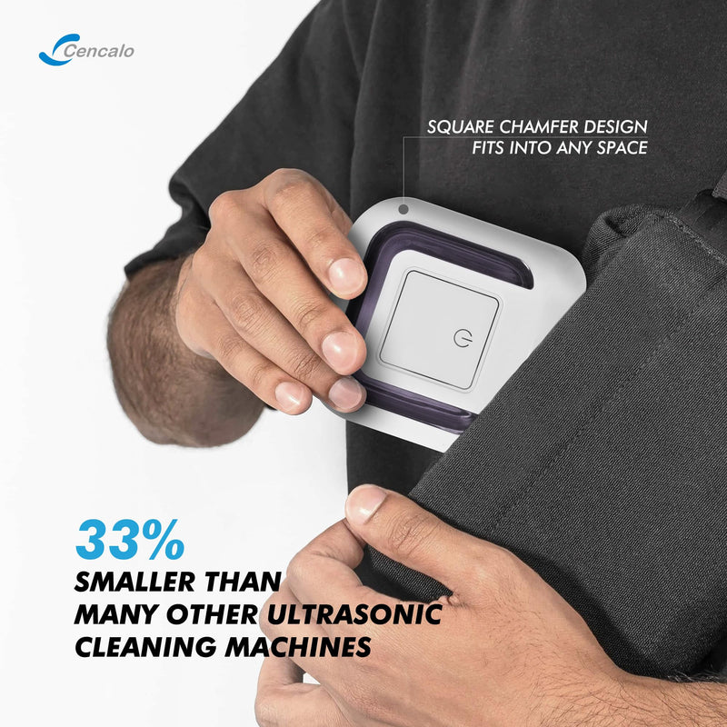 FSA HSA Eligible | 2-in-1 Ultrasonic & U-V Dental Cleaner, 42kHz Deep Cleaning Machine with Digital Timer, 180ml Pod for Retainers, Aligners, Mouth Guards | Viewing Port White - BeesActive Australia