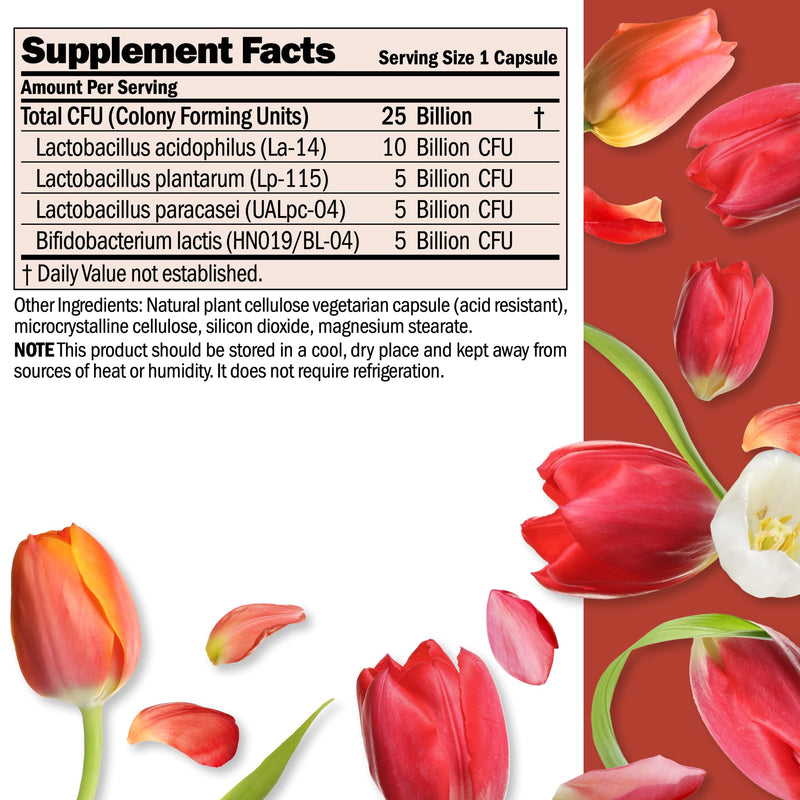 Andrew Lessman ProCaps Probiotic 25 Billion CFU 30 Capsules for Women & Men | Shelf-stable 25 Billion CFU. Four probiotic strains. No refrigeration required. Supports digestive & immune health. 30 Count (Pack of 1)