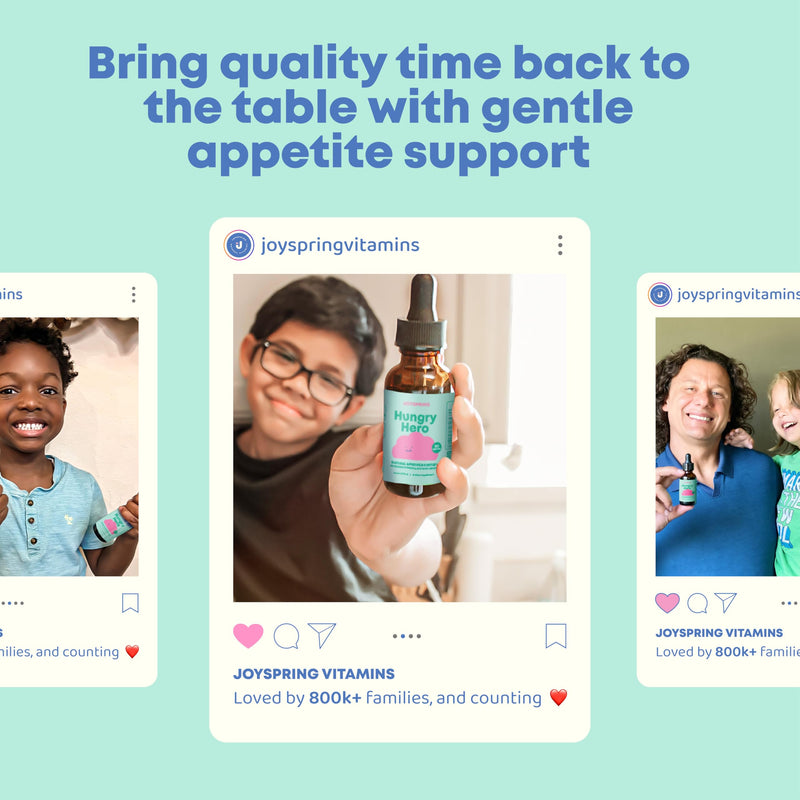 JoySpring Hungry Hero Kids Appetite Drops, 2 oz, Ages 3+ | L-Lysine, zinc and B vitamins, supports healthy eating and growth for picky eaters, sugar-free liquid, no pills 2 Fl Oz (Pack of 1)