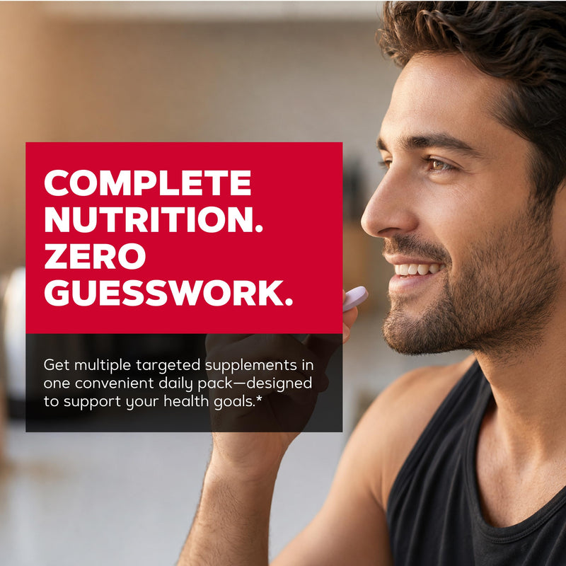GNC Men's 30+ Vitapak Program, 5-in-1 Multivitamin, 30 Servings | Supports Healthy Bones, Promotes Relaxation with Theanine, Supports Liver Function with Milk Thistle, Antioxidant Support