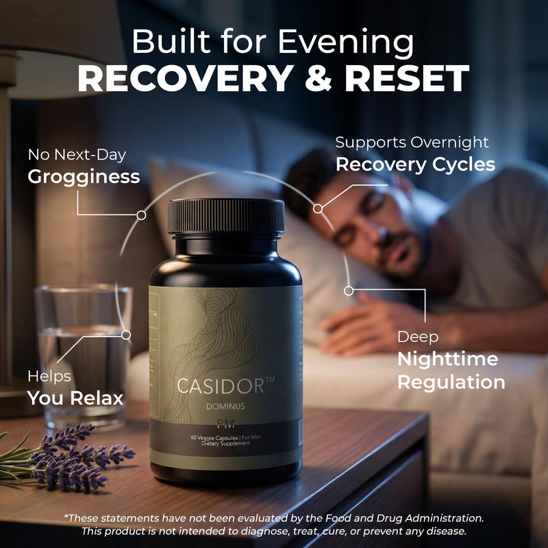 Dominus - Multivitamin for Men – AM & PM Daily Vitamin System for Energy (Day) & Recovery (Night) | 30 Day Supply | with CoQ10, PQQ, Ashwagandha, Magnesium, Zinc