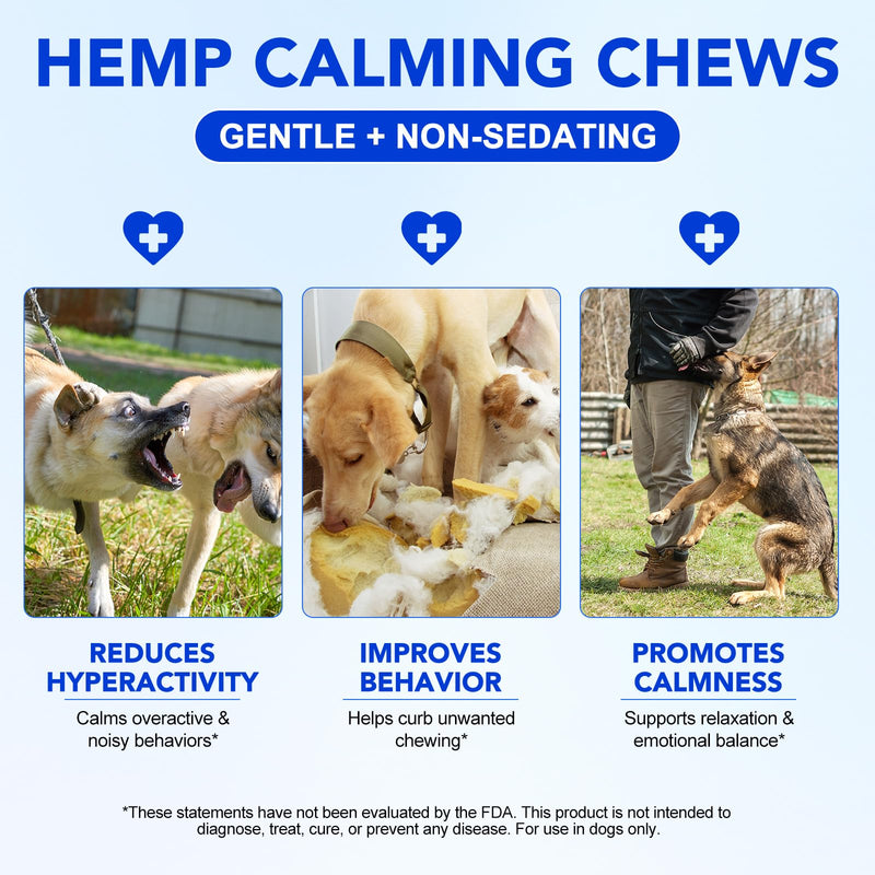 Dog Calming Treats for Anxiety Relief,150 Chicken Flavour Soft Chews for Dogs,Natural Stress Relief & Relaxation Support,Help Reduce Barking,Hyperactivity,Separation Anxiety & Sleep Aid for All Breeds