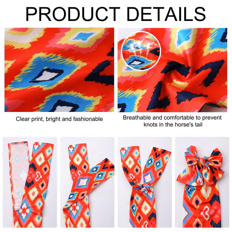 4 Pcs Stretchy Horse Tail Bag Breathable Horse Tail Guard Horse Tail Wrap Mane, 22 Inch Long, 4 Designs, Slip on Easy to Wear and Wrap, Keep Tail Clean and Protected - BeesActive Australia
