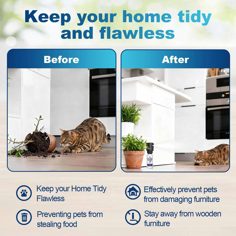 Cat Deterrent Spray Refill, Pet Spray Deterrent System, Motion Activated Cat System, Cat & Dog Odorless & Indoor, Up to 3 Feet Away, Pet Deterrent Spray Refill White-1 Pack