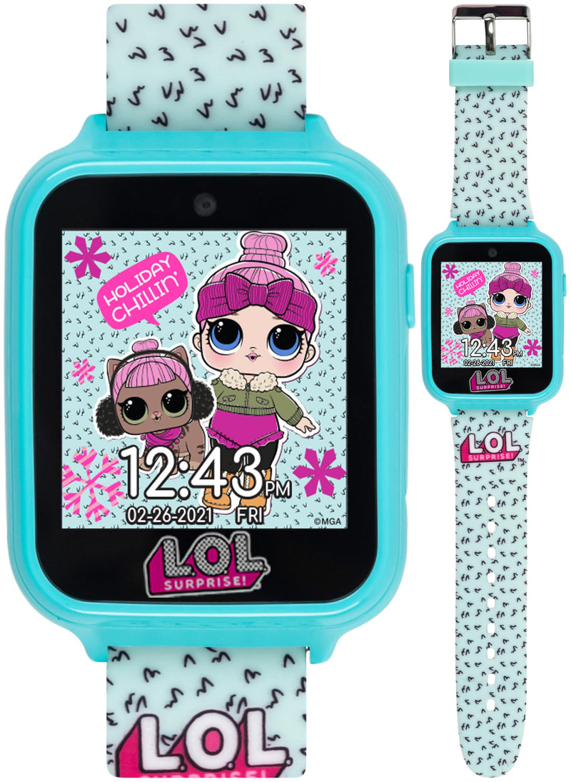Accutime Kids LOL Surprise Light Blue Educational Touchscreen Smart Watch Toy for Girls, Boys, Toddlers - Selfie Cam, Learning Games, Alarm, Calculator, Pedometer & More (Model: LOL4299AZ) - BeesActive Australia