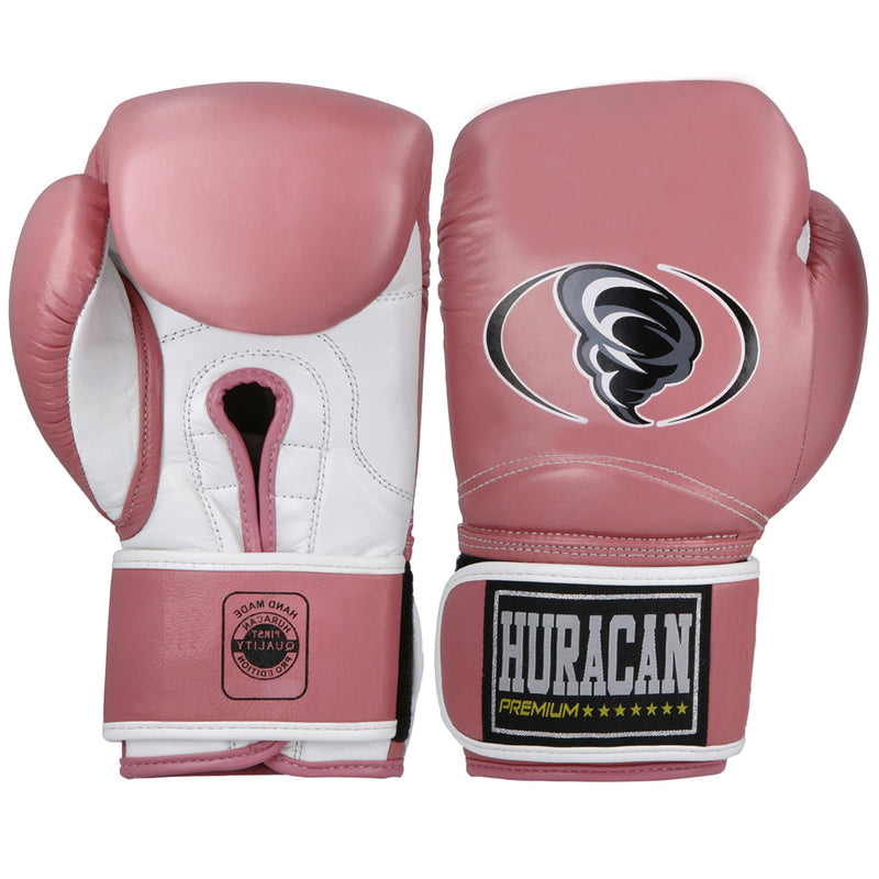 Boxing Gloves – Genuine & Synthetic Leather 10, 12, 14 y 16 Oz (Pink, 12 oz, Genuine Leather)